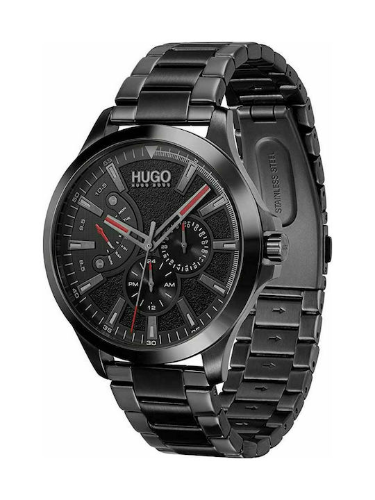 Hugo Boss Leap Battery Watch with Metal Bracelet Black