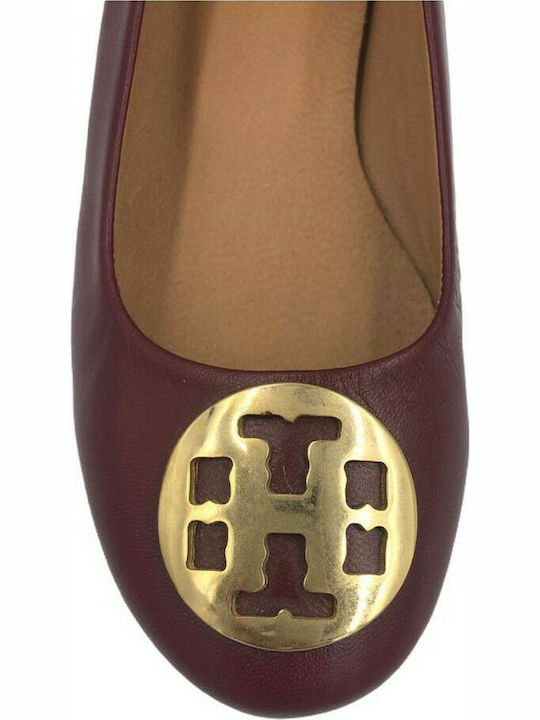 Gatzelis Shoes ΡΟΚΑΚΙ ΓΥΝΑΙΚΕΙΟ 14121 BURGUNDY/GOLD LEATHER Gatzelis Shoes