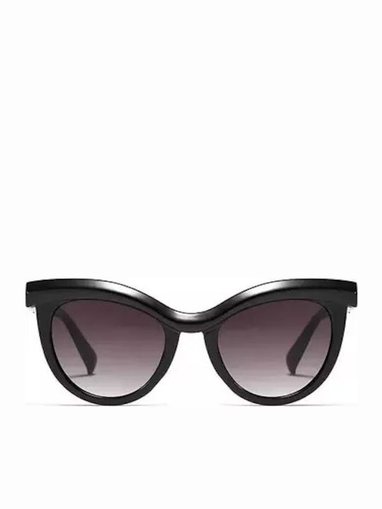 Martinez Firenze Women's Sunglasses with Black Plastic Frame and Black Gradient Polarized Lens