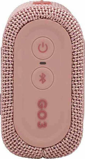 JBL Go 3 Waterproof Bluetooth Speaker 4.2W with Battery Life up to 5 hours Pink