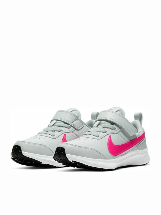 Varsity Leather PSV Kids Sports Shoes Running with Hoop & Loop Closure White