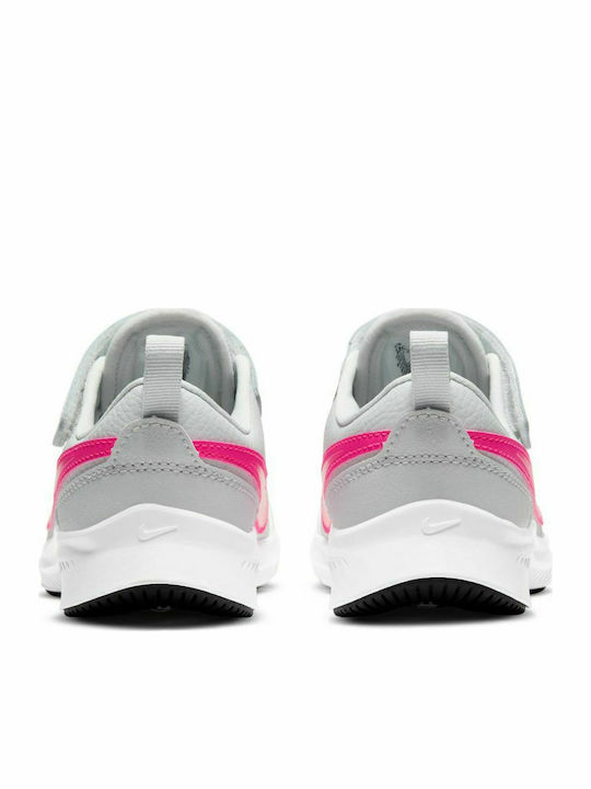 Varsity Leather PSV Kids Sports Shoes Running with Hoop & Loop Closure White
