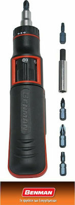 Benman Screwdriver Ratchet with 10 Magnetic Interchangeable Tips