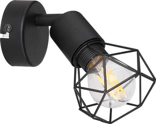 Globo Lighting Xara I Μοντέρνο Φωτιστικό Τοίχου με Ντουί E14 Μαύρο 13x12.5εκ.
