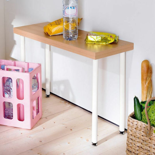 Element-System Metallic Furniture Leg 4 Pieces Suitable for Table / Coffee Table 3x3x25cm Silver