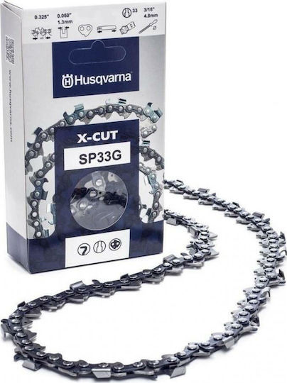 Husqvarna X-CUT SP33G Chainsaw Chain with Pitch .325", Gauge .050"-1.3mm & Number of Guides 66E