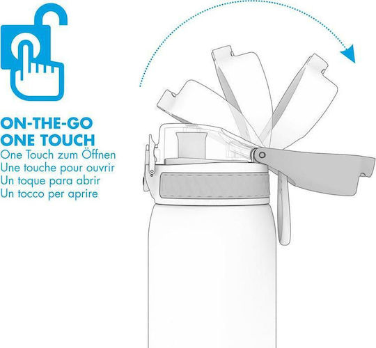 Ion8 Auslaufsichere Edelstahl-Trinkflasche BPA-frei 500 ml Marineblau mit Mundstück