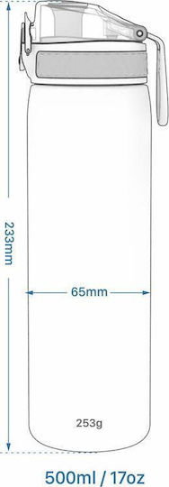 Ion8 Auslaufsichere Edelstahl-Trinkflasche BPA-frei 500 ml Marineblau mit Mundstück