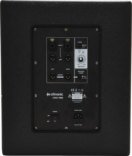 Citronic CASA-10BA 178.120UK Active Subwoofer PA 300W 10" 40.7x33.8x43.1cm.