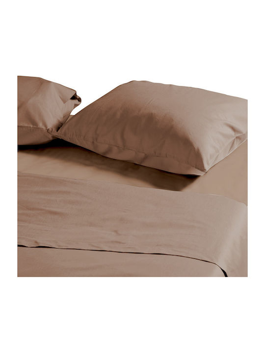 Nef-Nef Homeware Sheet Super-Double 240x270cm. Basic 1012 Brown