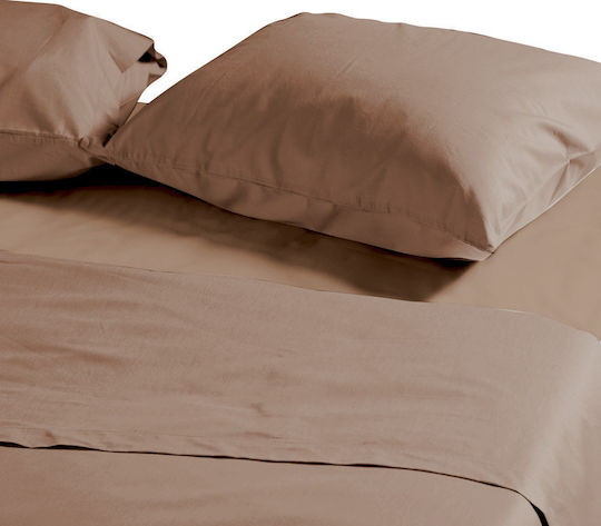 Nef-Nef Homeware Basic Cearceafuri De Pat Super Dublu 240x270cm Maro