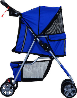 Pawhut Wasserdicht Kinderwagen für Hunde / Katzen bis 15kg Blau L75xB97xH45cm. D00-058BU