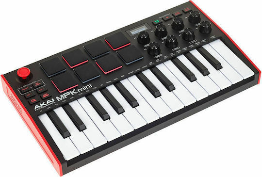 Akai Proffesional Midi Keyboard MPK Mini MK3 με 25 Πλήκτρα Μαύρο