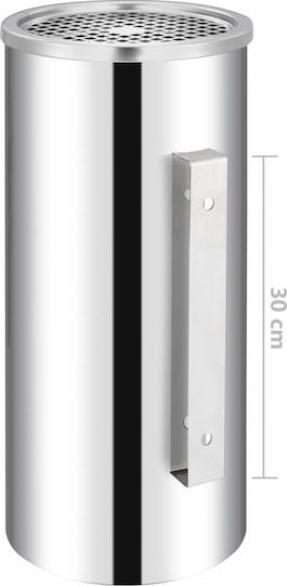 vidaXL Metallic Waste Bin 26lt Wall mounted Inox