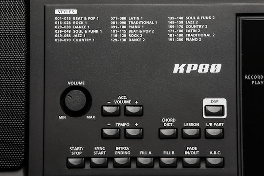 Kurzweil Αρμόνιο KP80 με 61 Πλήκτρα Τυπικής Αφής Μαύρο