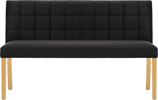 Doppelsitzer Sofa Schwarz 140x56x86cm