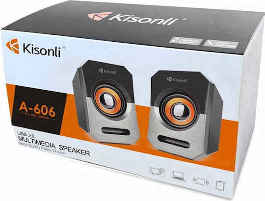 Kisonli А606 2.0 Speakers 6W Black