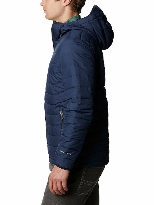 Powder Lite Χειμωνιάτικο Μπουφάν Puffer Αδιάβροχο Μπλε