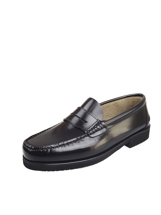 Δερμάτινα Ανδρικά Loafers σε Μαύρο Χρώμα