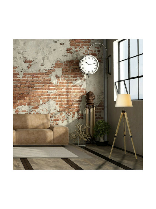 Hatzipantos Stores Vintage Floor Lamp H150xW46cm. with Socket for Bulb E27 Brown