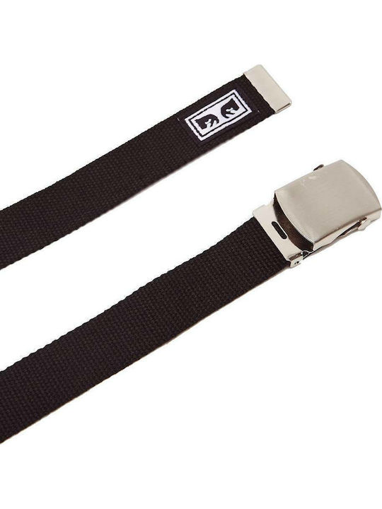 Men's Belt Fabric Webbing Belt Black