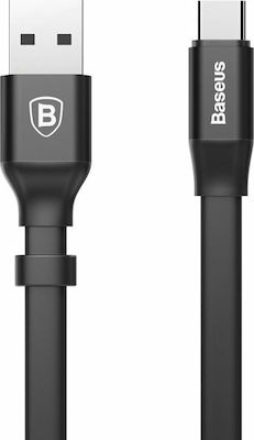 Baseus Nimble Flat USB 2.0 Cable USB-C male - USB-A male 40W Black 0.23m (CATMBJ-01)