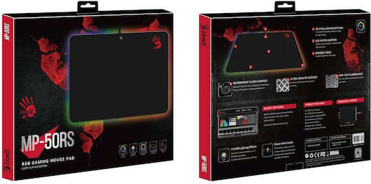 A4Tech Bloody MP-50RS Gaming Mouse Pad Medium (358mm) με RGB Φωτισμό μέσω USB Μαύρο A4TPAD46015