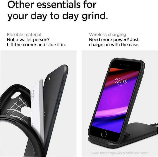 Spigen Rugged Armor Back Cover Σιλικόνης 2mm Μαύρο (iPhone 7 / 8 / SE 2020 / SE 2022)