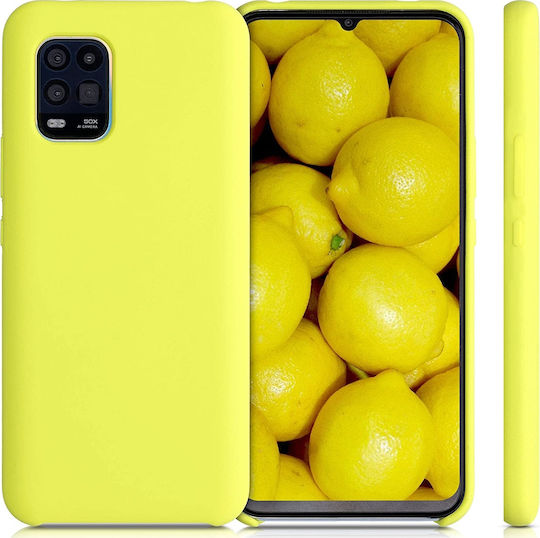 KWmobile Soft Flexible Rubber Back Cover Silicone Yellow (Xiaomi Mi 10 Lite)