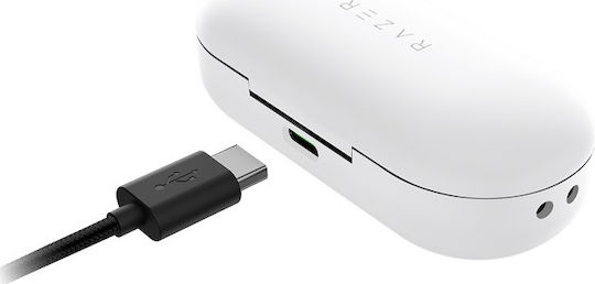 Razer Hammerhead In-Ear Bluetooth-Freisprecheinrichtung Kopfhörer mit Schweißresistenz und Ladeetui Weiß