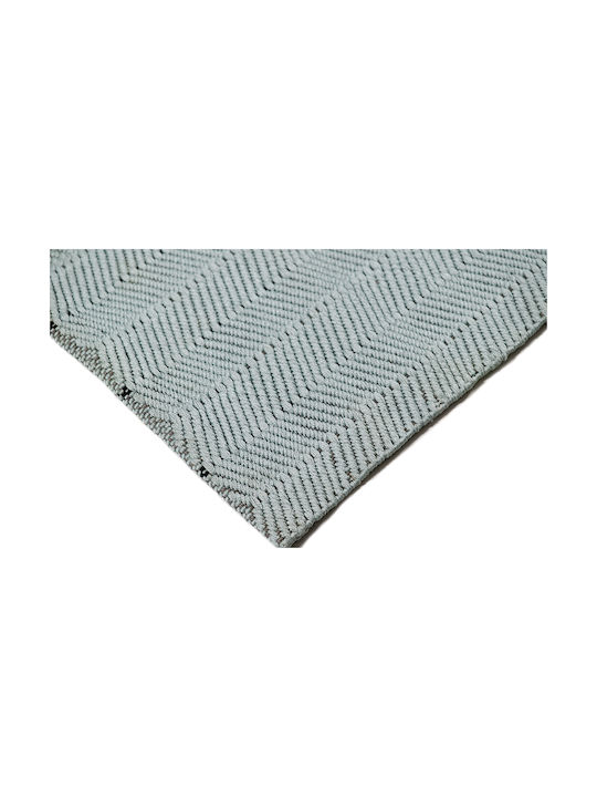 Tapicap Herringbone Handmade Rug Rectangular Ciel