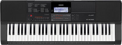 Casio Keyboard CT-X700 Bundle with 61 Dynamic Keys with Stand and Music Stand Black (FZONE FZS-51 + Power Supply)