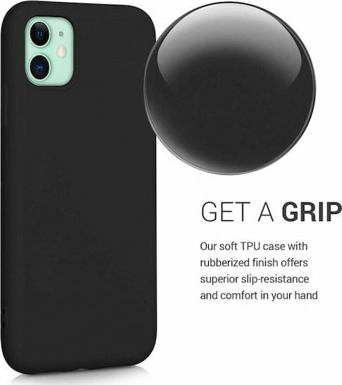 KWmobile Rubberized TPU Back Cover Σιλικόνης Μαύρο (iPhone 11)