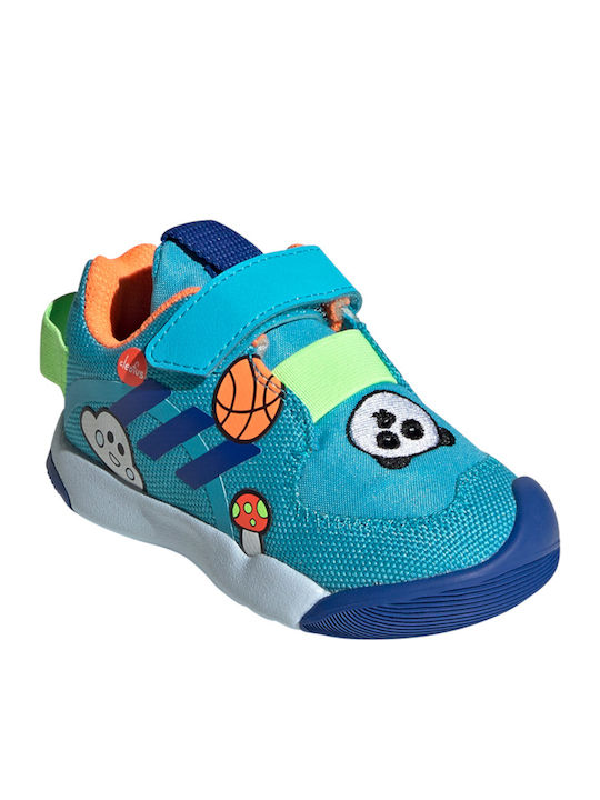 ActivePlay Cleofus Kids Sneakers with Scratch Signal Cyan / Royal Blue / Signal Orange