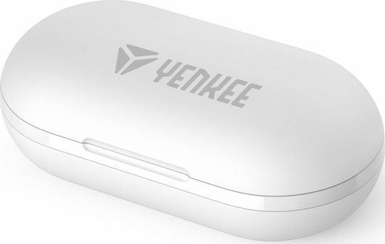 Yenkee YHP 01BT WE Earbud Bluetooth хендсфри Слушалки с Кутийка за Зареждане Бял