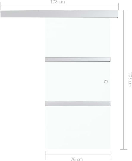 Πόρτα Εσωτερική Συρόμενη Αλουμινίου 288055 76x205cm