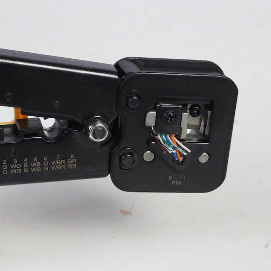 Cablexpert Πρέσα Ακροδεκτών Δικτύου RJ12, RJ11, RJ45 με Απογυμνωτή (Μήκος 180mm)