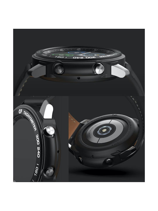 Ringke Air Sports & Bezel Styling Silicone Case in Black color for Galaxy Watch 3 45mm