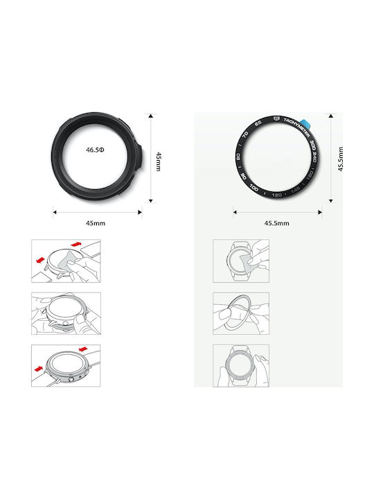 Ringke Air Sports & Bezel Styling Silicone Case in Black color for Galaxy Watch 3 45mm