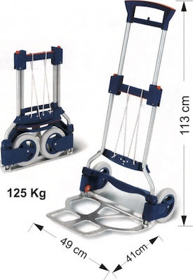 Ruxxac Transport Trolley Cart Business XL Foldable for Weight Load up to 125kg Blue