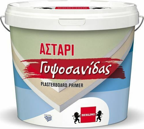 Berling Drywall Primer Primer Plasterboard Primer, Acrylic Base for Interior Surfaces White Suitable for Plasterboard 10lt