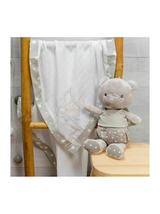 abo Cotton Swaddle Blanket Moon Gray 90x90cm