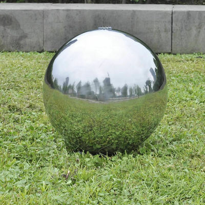 vidaXL Fountain with LED Light 20cm Stainless Steel Sphere 41677