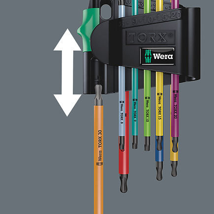 Wera 967/9 TX BO Multicolour 1 SB L Set 2 Torx Wrenches 9pcs