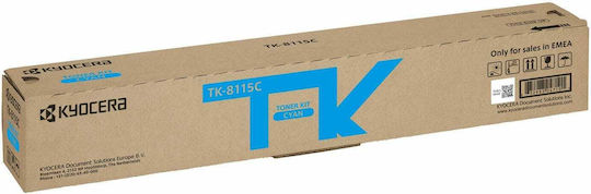 Kyocera TK-8115C Оригинален Тонер Лазерен Принтер Cyan 6000 Страници (1T02P3CNL0)