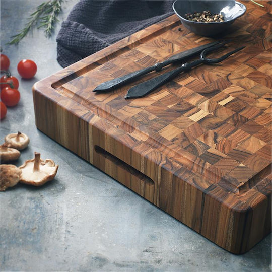 TeakHaus Rectangular Wooden Chopping Board Brown 30.5x30.5cm