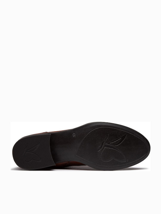 Leder Damenstiefel Tabac Braun