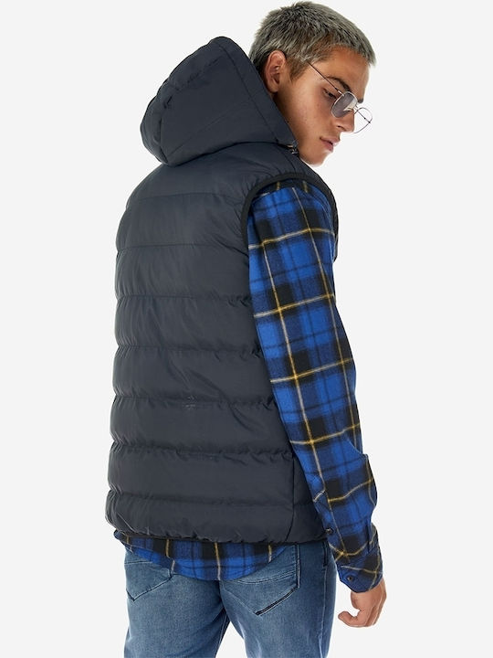 Sleeveless Jacket Puffer Navy Blue
