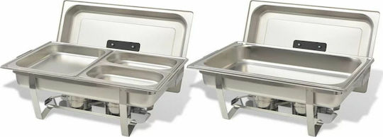 vidaXL Serving Bain Marie Σετ 2τμχ