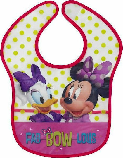 Interbaby Disney Minnie Impermeabila Bavetă Plastic cu autocolant Multicoloră 2buc